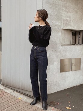 石黒晶さん(レディース・166cm)の冬コーディネート