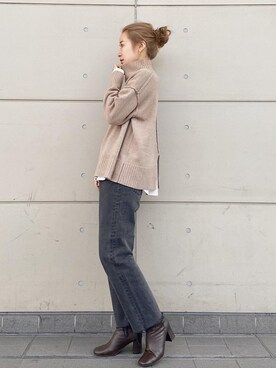 石黒晶さん(レディース・166cm)の冬コーディネート