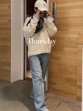 「Ungrid（アングリッド）のアイテム（ハット）」を使った、石黒晶さん（レディース・166cm）の夏コーディネート