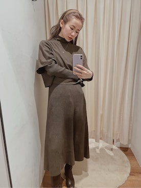 石黒晶さん（レディース・166cm）の冬コーディネート