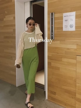 石黒晶さん（レディース・166cm）の春コーディネート