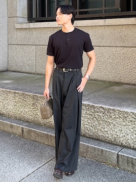 「アイテム（ハンドバッグ）」を使った、Asuさん（メンズ・178cm）の夏コーディネート