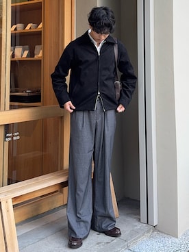 「アイテム（ブルゾン）」を使った、Asuさん（メンズ・178cm・10代）の秋コーディネート