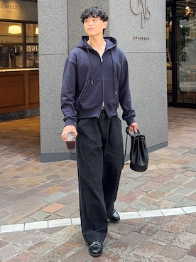 「アイテム（ローファー）」を使った、Asuさん（メンズ・178cm・10代）の秋コーディネート