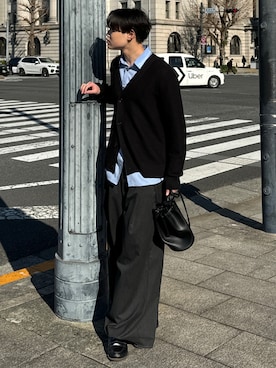 「アイテム（ローファー）」を使った、Asuさん（メンズ・178cm・10代）の秋コーディネート