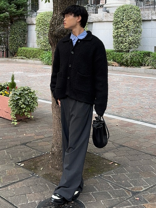 別注 EMBOSSED LOAFERS BLACK WHITE CROCODILE COMBI（ローファー