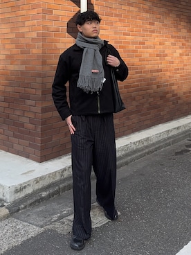 「ASICS（アシックス）のアイテム」を使った、Asuさん（メンズ・178cm）の冬コーディネート