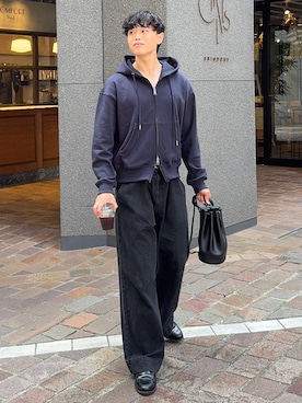 「アイテム（ローファー）」を使った、Asuさん（メンズ・178cm・10代）の秋コーディネート