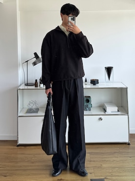 「アイテム（スラックス）」を使った、Asuさん（メンズ・178cm・10代）の秋コーディネート