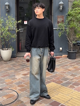 「アイテム（スウェット）」を使った、Asuさん（メンズ・178cm）の秋コーディネート