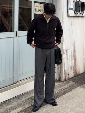 「アイテム（ローファー）」を使った、Asuさん（メンズ・178cm・10代）の秋コーディネート