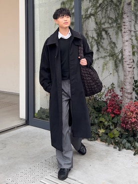 「CALLNE（カルネ）のアイテム」を使った、Asuさん（メンズ・178cm）の冬コーディネート