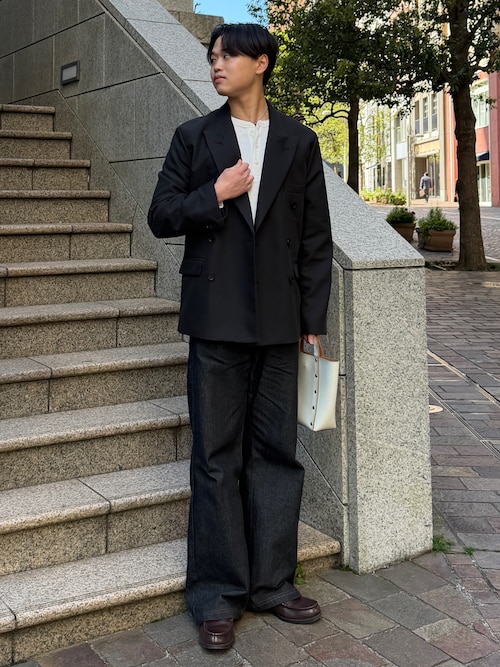 LURAKU】Semi-flared Rigid Denim 【公式通販】
