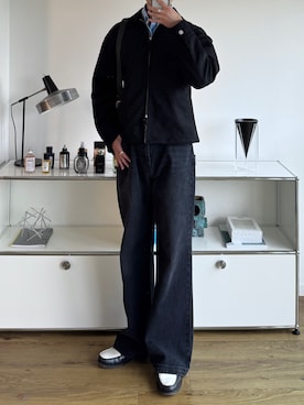 「LURAKU（ルラク）の【LURAKU】Synthetic Suede Zip Jacket / LURAKU シンセティックスエードジップジャケット（ブルゾン）」を使った、Asuさん（メンズ・178cm・10代）の秋コーディネート