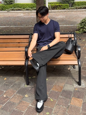 「DNSR（ディーエヌエスアール）のアイテム」を使った、Asuさん（メンズ・178cm）の夏コーディネート