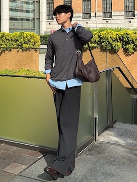 「アイテム（バッグ）」を使った、Asuさん（メンズ・178cm・10代）の秋コーディネート