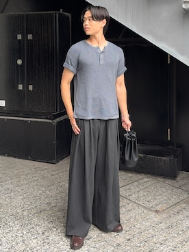 「アイテム（ニット/セーター）」を使った、Asuさん（メンズ・178cm）の夏コーディネート