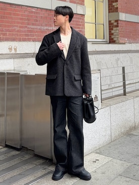 「Vネックニット」｜Asuさん（メンズ・178cm）の春コーディネート