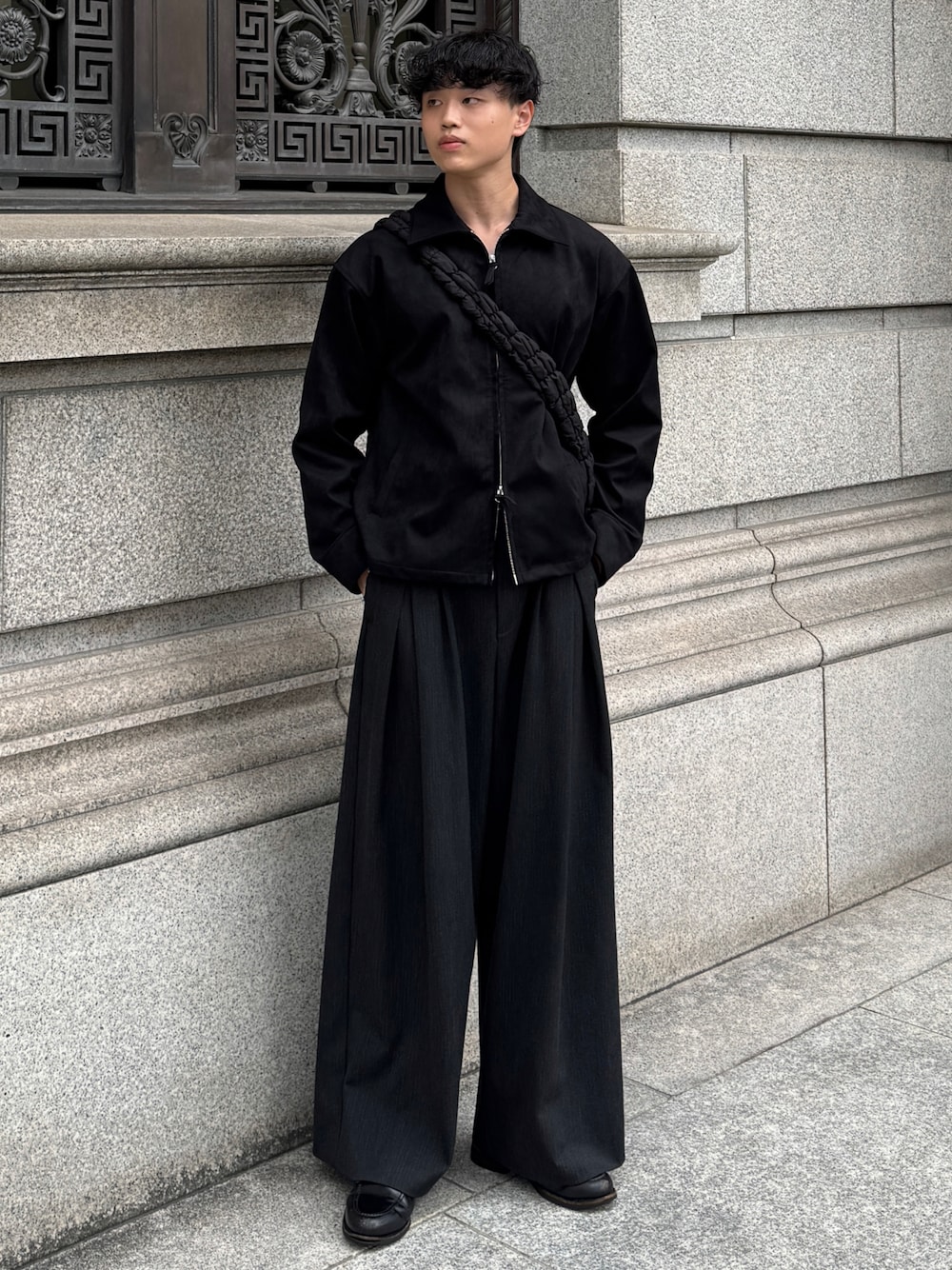 LURAKU】Synthetic Suede Zip Jacket / LURAKU シンセティック