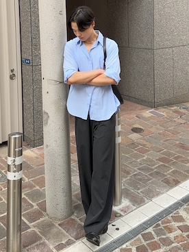 「アイテム（スラックス）」を使った、Asuさん（メンズ・178cm・10代）の夏コーディネート