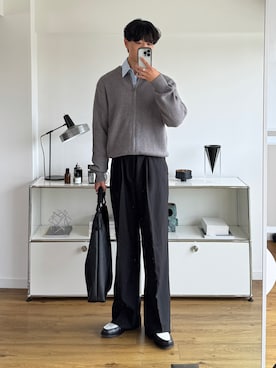 「アイテム（スラックス）」を使った、Asuさん（メンズ・178cm・10代）の秋コーディネート