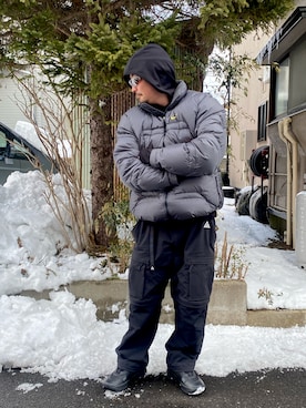 「NIKE（ナイキ）のアイテム（ダウンジャケット/コート）」を使った、4U♾1984さん（メンズ・170cm）の冬コーディネート