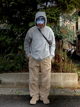 「アイテム（パーカー）」を使った、4U♾1984さん（メンズ・170cm・40代）の秋コーディネート