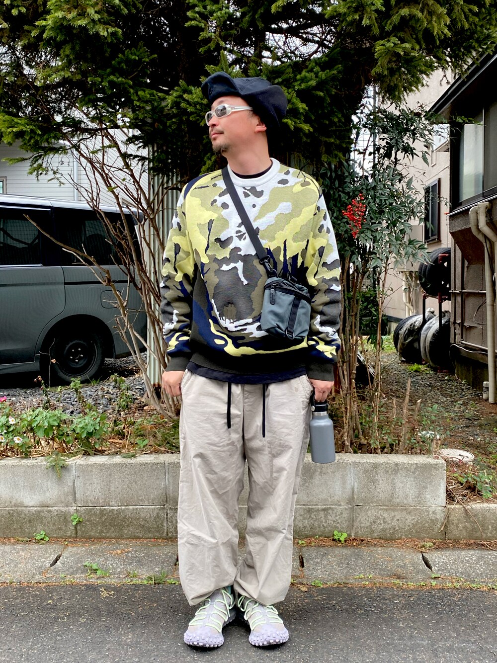 NIKEのニット/セーター（グリーン系）を使った人気ファッション