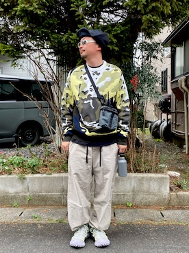 「NIKE（ナイキ）のアイテム（帽子）」を使った、4U♾1984さん（メンズ・170cm）の冬コーディネート