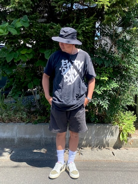 「NIKE（ナイキ）のアイテム（Tシャツ/カットソー、ブラック系）」を使った、4U♾1984さん（メンズ・170cm）の夏コーディネート