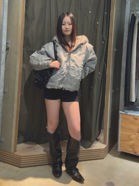 「アイテム（ブルゾン）」を使った、mashiroさん（レディース・153cm）の冬コーディネート