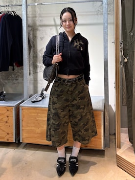 「アイテム（パーカー）」を使った、mashiroさん（レディース・153cm）の夏コーディネート