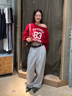 「アイテム（スラックス）」を使った、mashiroさん（レディース・153cm）の夏コーディネート
