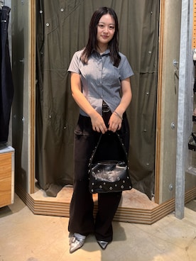 「アイテム（スウェットパンツ）」を使った、mashiroさん（骨格ウェーブ・レディース・153cm）の夏コーディネート