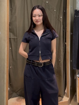 「アイテム（パーカー）」を使った、mashiroさん（レディース・153cm）の夏コーディネート