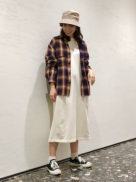 「CONVERSE TOKYO（コンバーストウキョウ）のアイテム（ワンピース/ドレス）」を使った、tomokaさん（レディース・165cm）の秋コーディネート