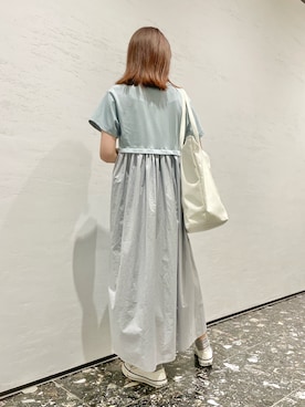 「CONVERSE TOKYO（コンバーストウキョウ）のアイテム（ワンピース/ドレス）」を使った、tomokaさん（レディース・165cm）の夏コーディネート