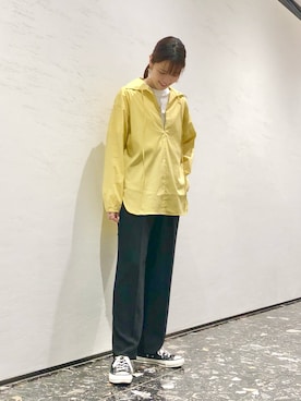 「CONVERSE TOKYO（コンバーストウキョウ）のアイテム（スラックス）」を使った、tomokaさん（レディース・165cm）の夏コーディネート