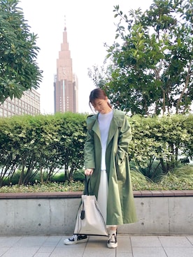 「CONVERSE TOKYO（コンバーストウキョウ）のアイテム（その他アウター）」を使った、tomokaさん（レディース・165cm）の秋コーディネート