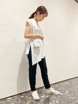 「CONVERSE TOKYO（コンバーストウキョウ）のアイテム（財布/小物）」を使った、tomokaさん（レディース・165cm）の夏コーディネート