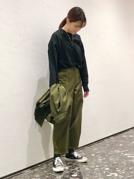 「CONVERSE TOKYO（コンバーストウキョウ）のアイテム（その他アウター）」を使った、tomokaさん（レディース・165cm）の秋コーディネート