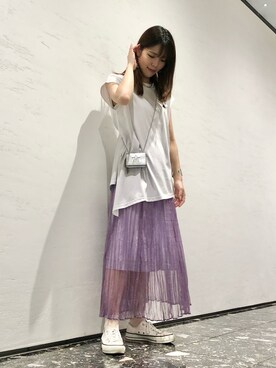 「CONVERSE TOKYO（コンバーストウキョウ）のアイテム（財布/小物）」を使った、tomokaさん（レディース・165cm）の夏コーディネート
