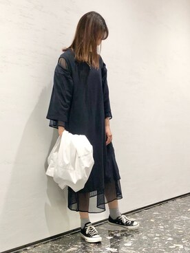 「CONVERSE TOKYO（コンバーストウキョウ）のアイテム（ワンピース/ドレス）」を使った、tomokaさん（レディース・165cm）の秋コーディネート