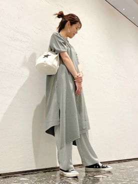 「CONVERSE TOKYO（コンバーストウキョウ）のアイテム（ワンピース/ドレス）」を使った、tomokaさん（レディース・165cm）の夏コーディネート