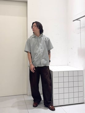 「オープンカラー」｜reosakuraiさん（メンズ・163cm）の夏コーディネート