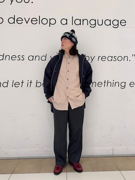 「アイテム（モッズコート）」を使った、reosakuraiさん（メンズ・163cm）の冬コーディネート