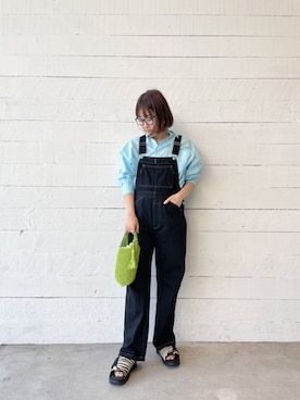 「スポサン」｜「アイテム（サロペット/オーバーオール）」を使った、FREDY&GLOSTER stylingさん（レディース・160cm）の春コーディネート