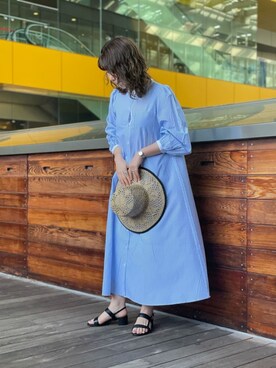 「FREDY&GLOSTER」｜「アイテム（シャツワンピース）」を使った、FREDY&GLOSTER stylingさん（レディース・160cm）の春コーディネート