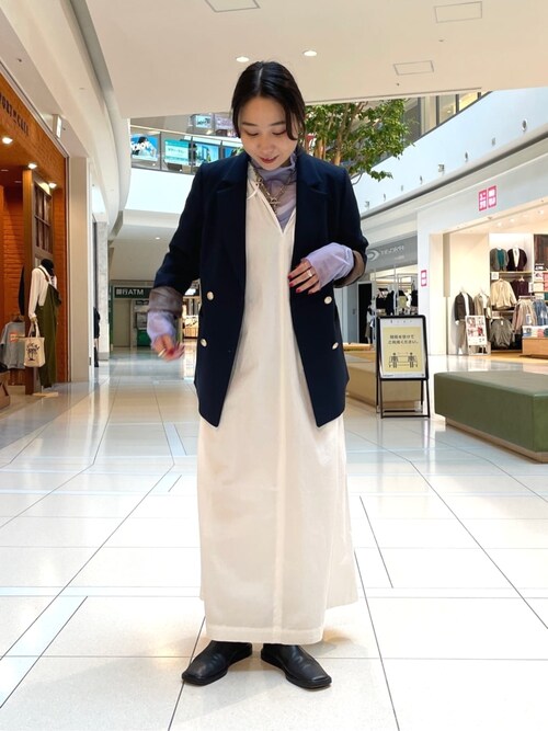 セール】袖スリット開きシャツワンピース（シャツワンピース