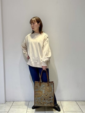 「マリンコーデ」｜「アイテム（スウェット）」を使った、FREDY&GLOSTER stylingさん（レディース・160cm）の冬コーディネート